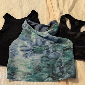 Girls M 8-10 Athleta Lot 2 bra crop tops and sports bra
